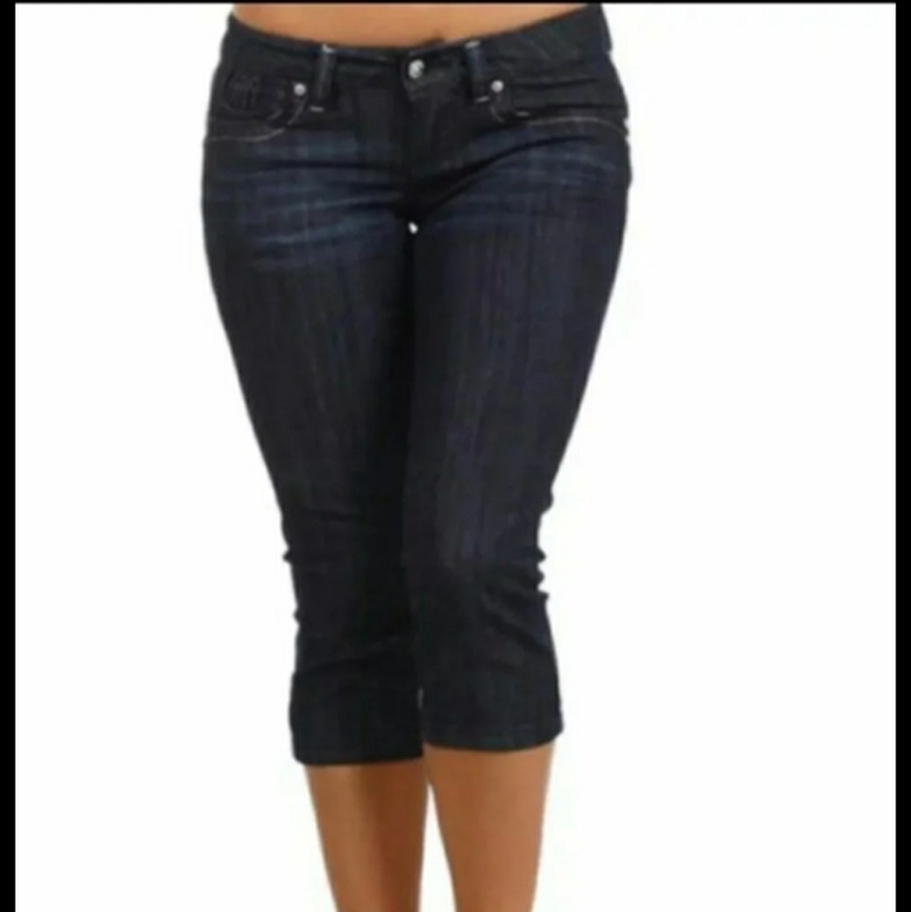 Embellished Clash denim capris. No offers!!